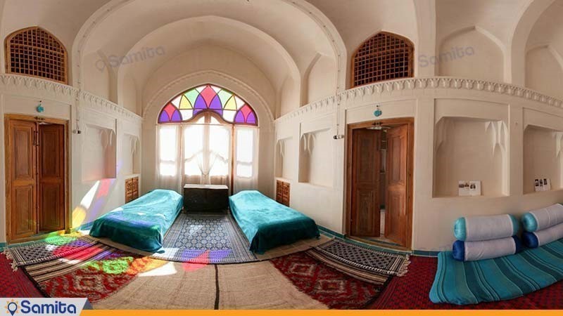  Upstairs room of a traditional Iranian house hotel